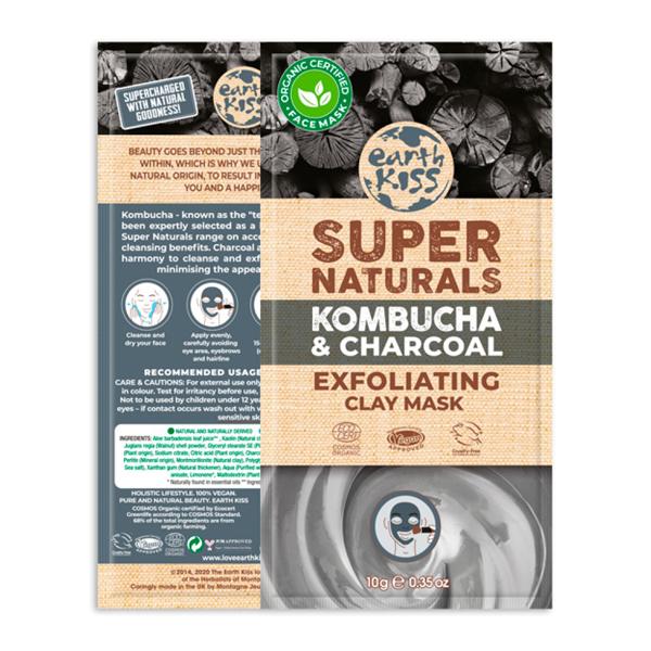 Earth Kiss アースキス ヴィーガンオーガニッククレイマスク（コンブチャ＆チャコール）＜スウィートチャコールの香り＞COSMOS ORGANIC 認証 サスティナブル | 