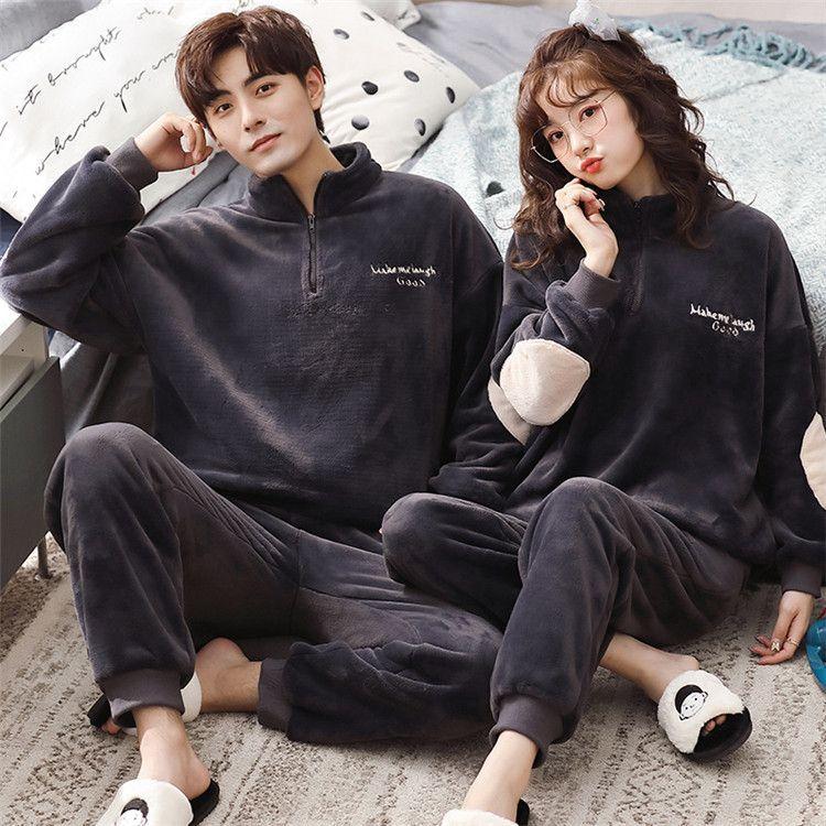カップル ペア ルームウェア ペアパジャマ 冬 ペアルック 部屋着 カップルパジャマ レディースパジャマ かわいい パジャマ 裏起毛 韓国 メンズパジャマ 寝巻き Wm Kenbo Store 通販 Yahoo ショッピング