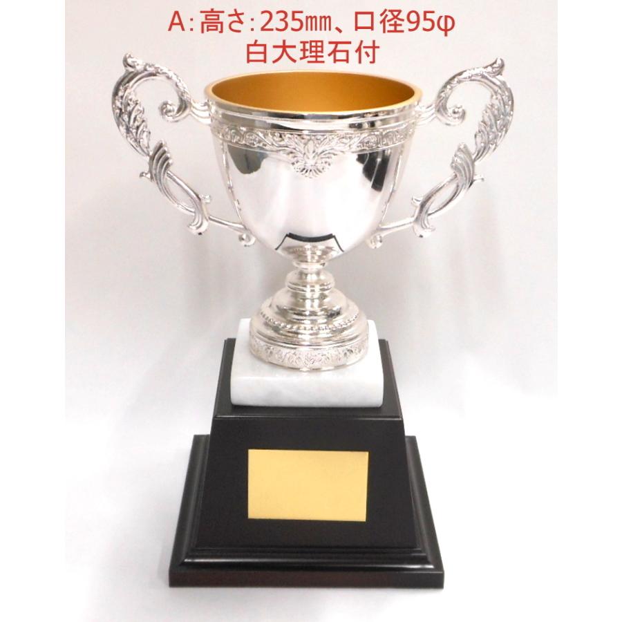 アーストロフィー 優勝カップ金属製W074 A〜Dサイズ【プレート彫刻無料】〔Aのみ白大理石付〕の画像