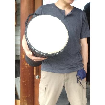 インドネシア・木製ジャンベ☆木彫りLサイズ〜12インチ〜(LI