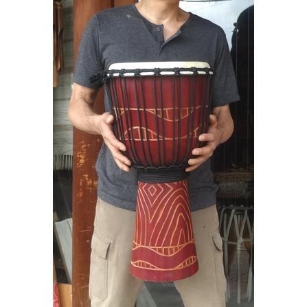 ジャンベ打面31cm木製パーカッション 楽器木彫り