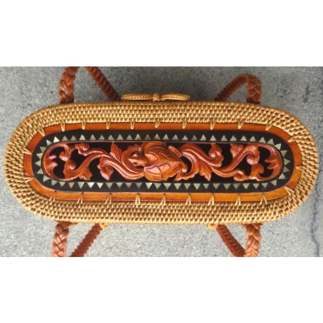 アタバッグ／No.09】〜バリ島のかごバッグ〜〈ハンドバッグ レザー