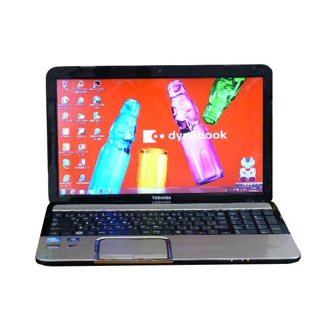 ノートパソコン 中古パソコン T552/36F ゴールド テンキー ノート 本体 Windows7 東芝 Celeron DVD 4GB/640GB TOSHIBA（東芝） ノートパソコン 中古パソコン T552/36F ゴールド