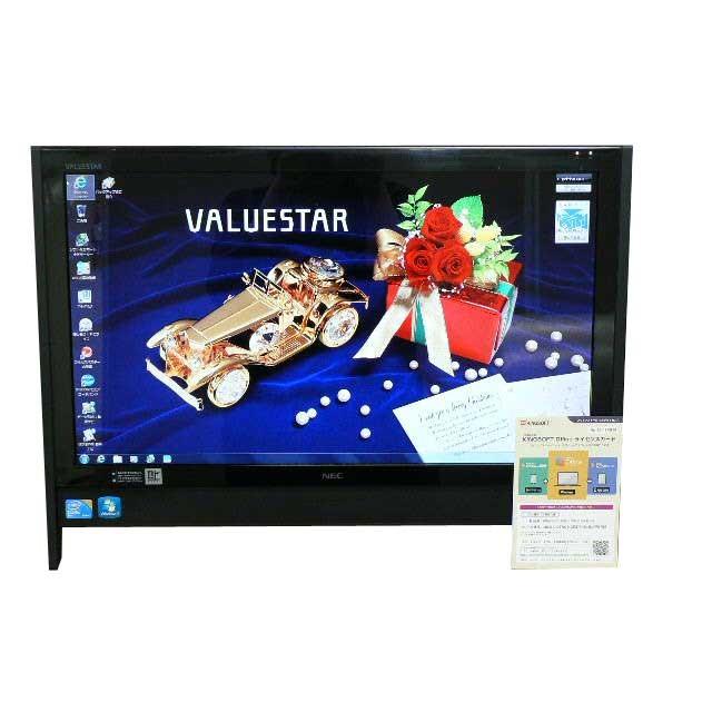 【中古】NEC デスクトップパソコン パソコン VN770/V ブラック デスクトップ 一体型 本体 Windows7 Core 2 Duo ブルーレイ 地デジ 4GB/1TB NEC デスクトップパソコン 中古パソコン VN770/V ブラック