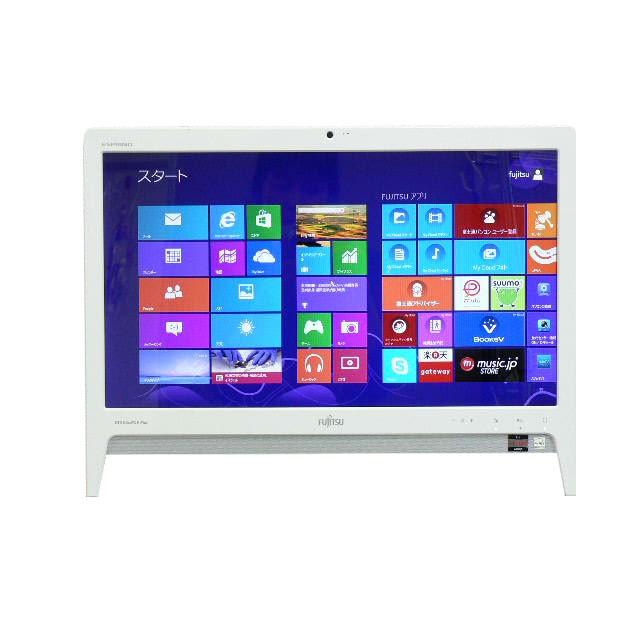 【中古】富士通 デスクトップパソコン パソコン EH30/KT ホワイト デスクトップ 一体型 本体 Windows8 Athlon DVD 地デジ 4GB/1TB 富士通（FUJITSU） デスクトップパソコン 中古パソコン EH30/KT