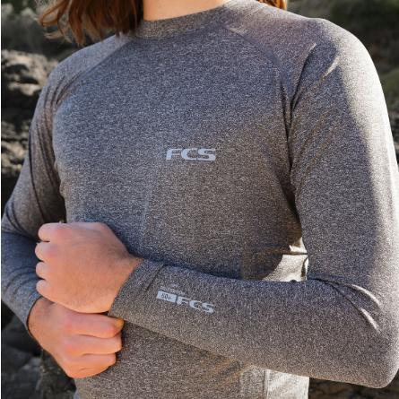 FCS 送料無料 FCS LONG SLEEVE RASH GUARD VEST HEATHER GREY ロングスリーブ ラッシュガード ...