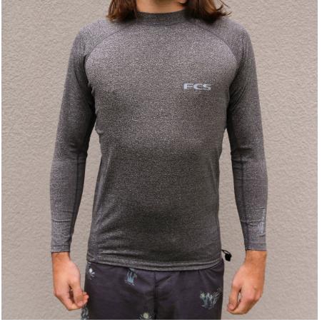 FCS 送料無料 FCS LONG SLEEVE RASH GUARD VEST HEATHER GREY ロングスリーブ ラッシュガード ...