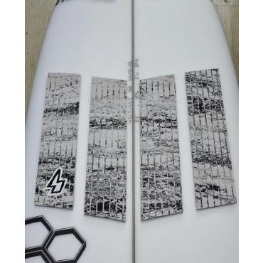 送料無料あり SYNDICATE シンジケート フロント デッキパッド サーフィン デッキパッチ グレーマーブル  ネイビー