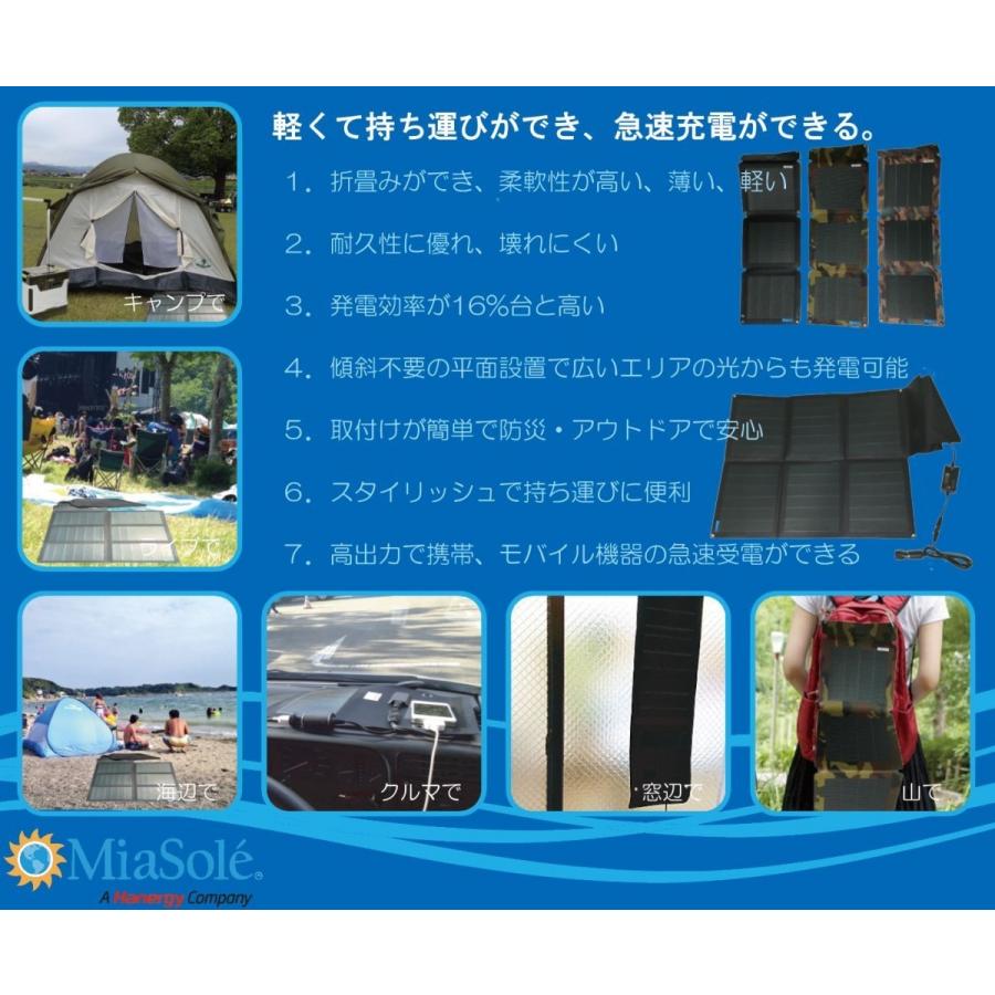 12W 折畳み式 フレキシブル ソーラーパネル FlexSolar Mobile　軽量　USB充電 フォレスト迷彩色 太陽光発電 発電機 防災 災害 キャンプ 車中泊 |  | 03
