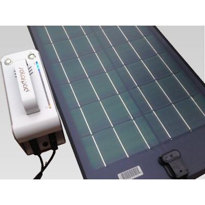 ポータブル フレキシブル ソーラー 蓄電セット （固定設置：粘着シート 発電 90W　出力 400W） 【 充電 フレキシブル CIGS薄膜型 】 | 