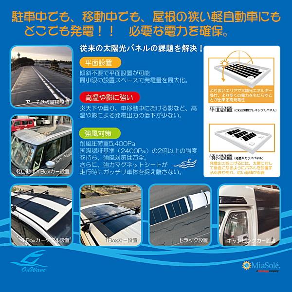 90W マグネット式CIGS薄膜フレキシブルソーラーパネル MagflexSolar マグフレックスソーラー　軽量 高効率 太陽光 防災 災害 車中泊 軽自動車 車載 １BOX 爆買 |  | 03