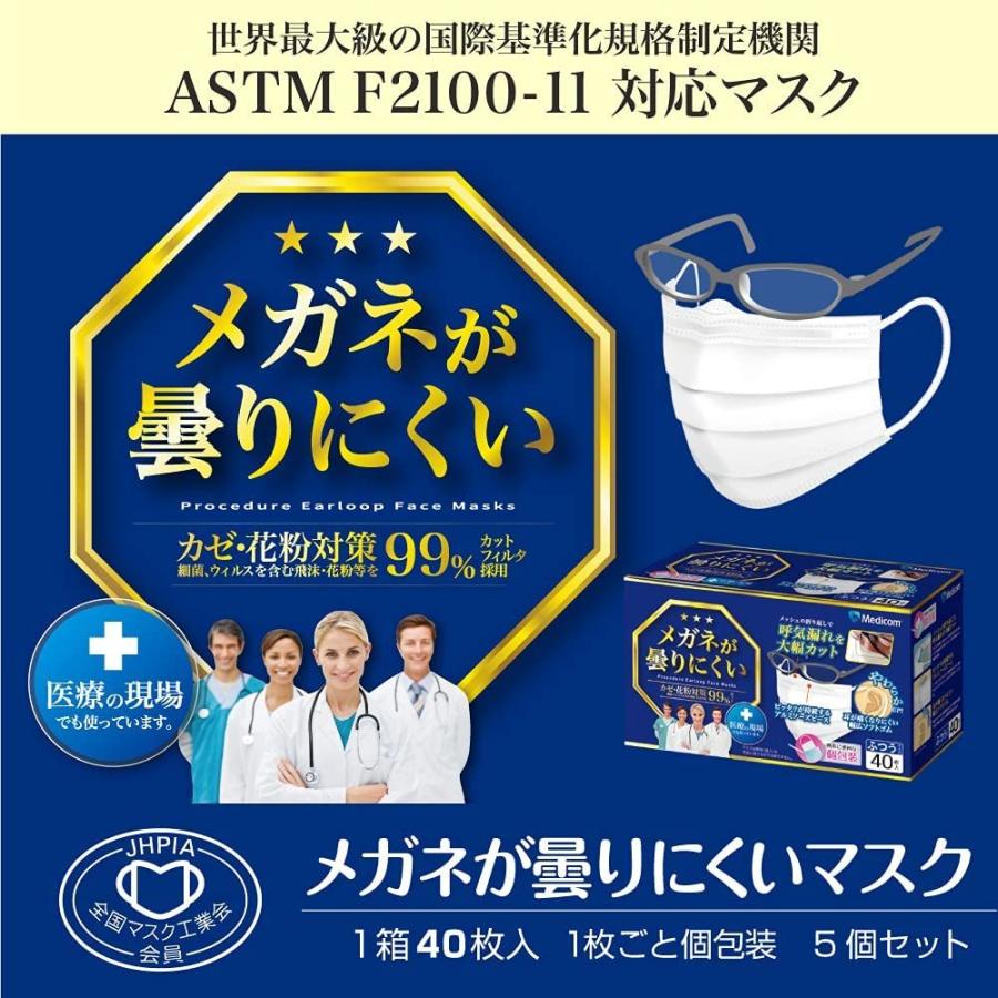 眼鏡が曇りにくい メガネがくもりにくい マスク 不織布 おしゃれマスク レディース 女性 メンズ 男性 男 個包装 普通サイズ ４０枚 3個セット｜ease2019｜02