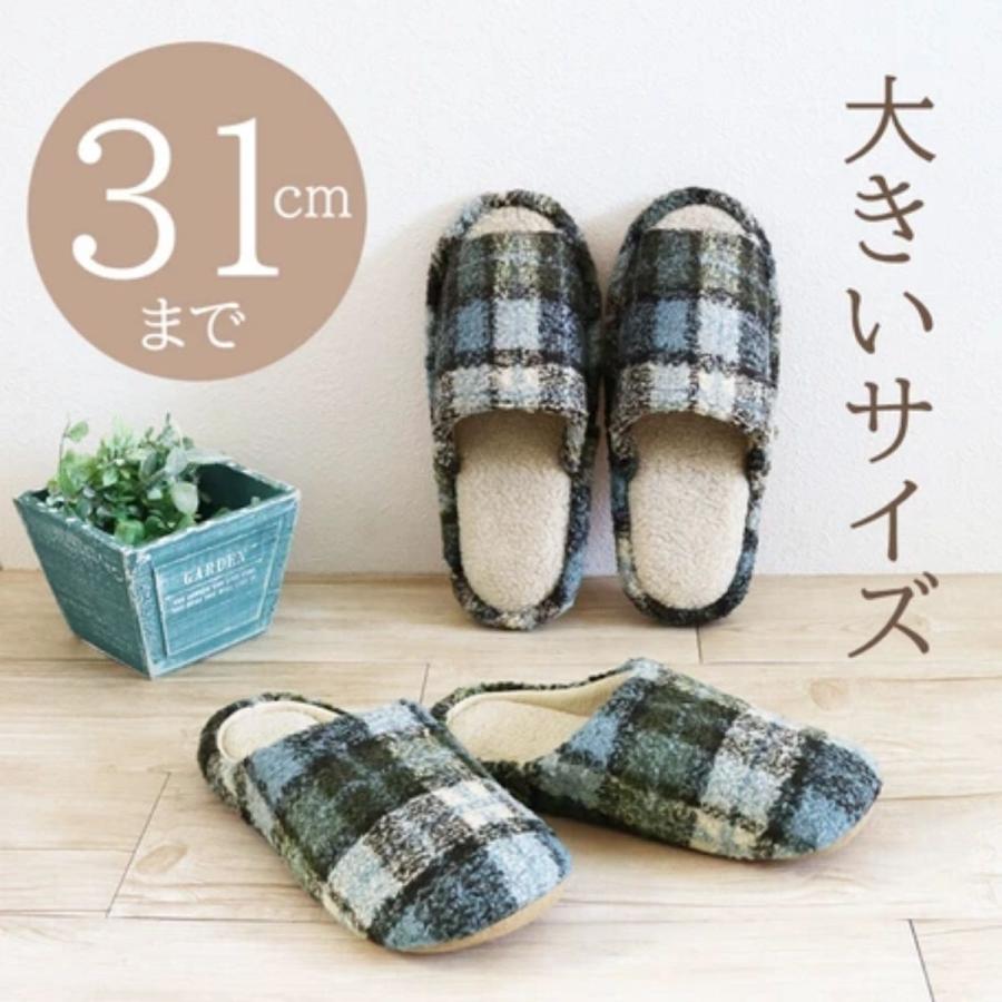 スリッパ 室内 メンズ 28 30cm 大きいサイズ おしゃれ 暖かい 防寒 冬用 前開き ルームシューズ 来客用 モコモコ もこもこ おおきいすりっぱ Ll イーズ 通販 Yahoo ショッピング