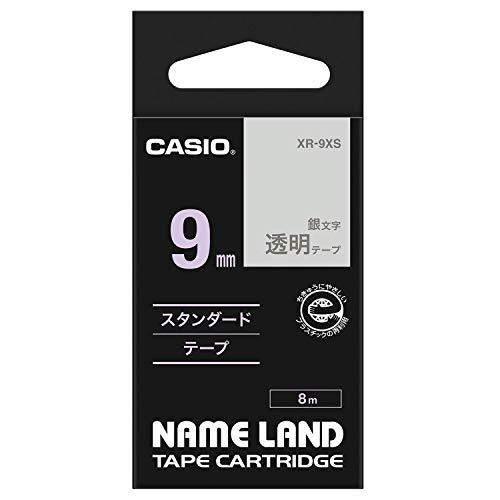 カシオ ネームランド ラベルライター 純正 テープ 9mm XR9XS 透明に銀文字 k3555e0697eイーズリーストアヤフー