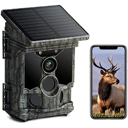 【最新型 】トレイルカメラ ソーラー 120°撮影範囲 WIFI機能 IP66防水 30FPS 4K&46MP トリガー0.1秒 k8216ebee80イーズリーストアヤフーショップ