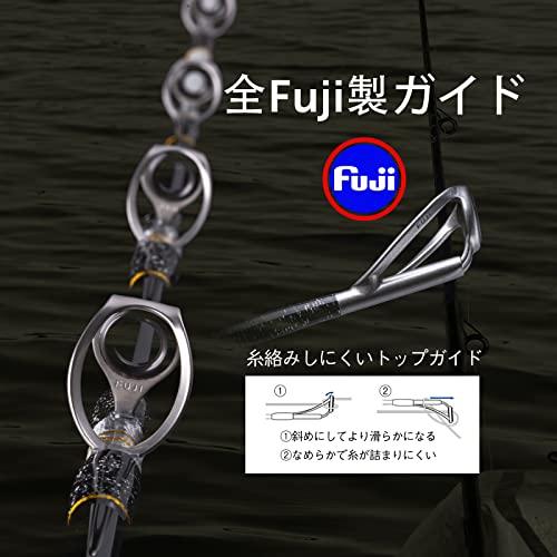 Goture 大物ロッド 青物 マグロ モロコ 船竿 FUJIガイド 富士工業ガイド 1.8M 400-800号 8M 500番 シルバー