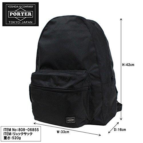 (ポーター) PORTER リュックサック デイパック [ROUND/ラウンド] 808-06855 1.ブラック ブラック ポーター PORTER デイパック アクリルコーティング