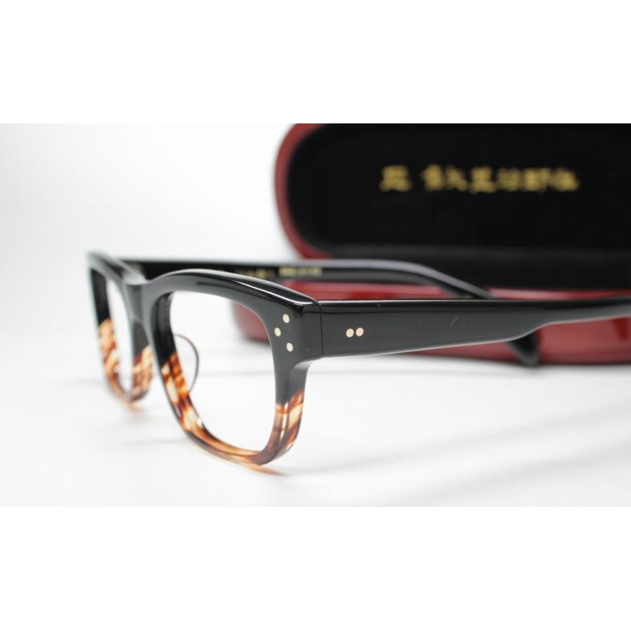 和の匠 角矢甚治郎作 本物セル材質眼鏡枠)其弐拾八 ヲ/54黒茶【10金