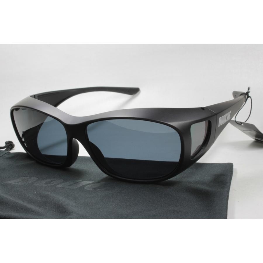 BOUCHE ブーシュ 偏光サングラス OVER GLASS MATT BLK/SMK : コンキー 