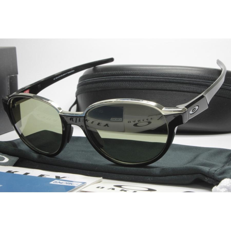 円 評判 レンズ 入換済 オークリー Oakley Coinflip A コインフリップ アジアンフィット 4144f Polished Black コンベックス 偏光 103グリーン ハードコート