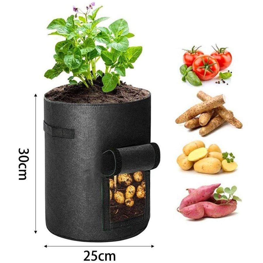 限定モデル 植え袋 プランター 不織布鉢 植木鉢 取っ手付き 植物育成 植木ポット 栽培バッグ 園芸用 ガーデン 園芸 家庭園芸 野菜栽培 発育促進 野菜 3個セット Wantannas Go Id