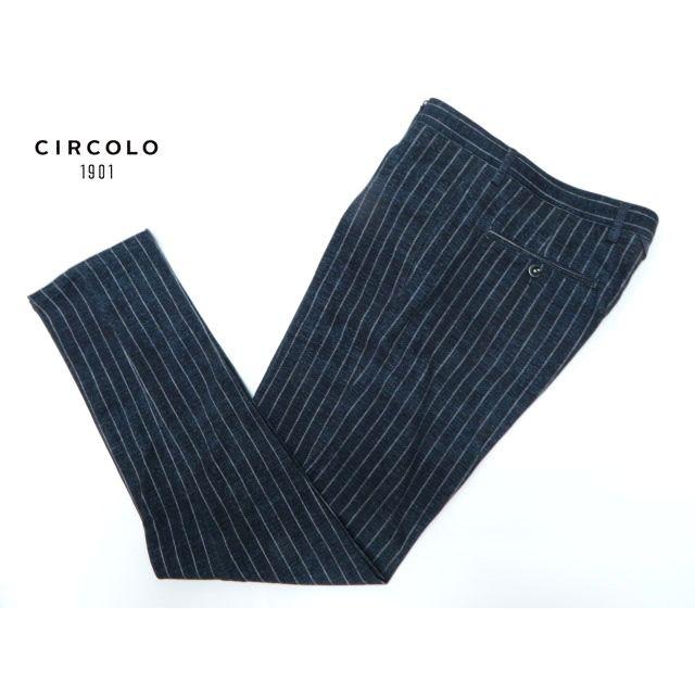 Circolo1901チルコロ1901メンズ コットン ストレッチ ワンタック Circolo1901チルコロ1901メンズ コットン ストレッチ ワンタック