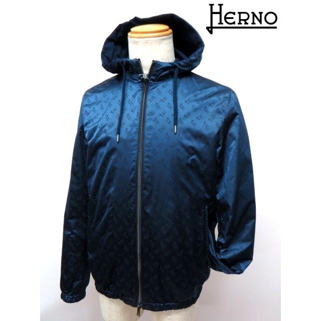 HERNO（ヘルノ） メンズ リバーシブル ナイロン ジップアップ パーカー 
