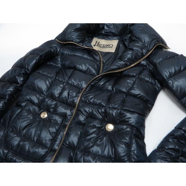 ヘルノ HERNO レディース ライトダウン ジャケット ネイビー 20AW