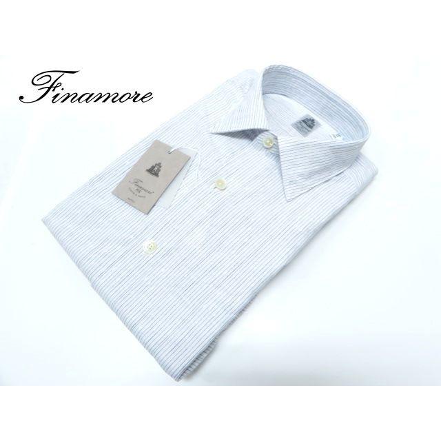 女の子向けプレゼント集結 ストライプシャツ Seattle 01ホワイトｘネイビーストライプ ドレス コットン メンズ 18ss春夏ｆｉｎａｍｏｒｅフィナモレ 18ss春夏スペシャルビックサマーセール シャツ カジュアルシャツ