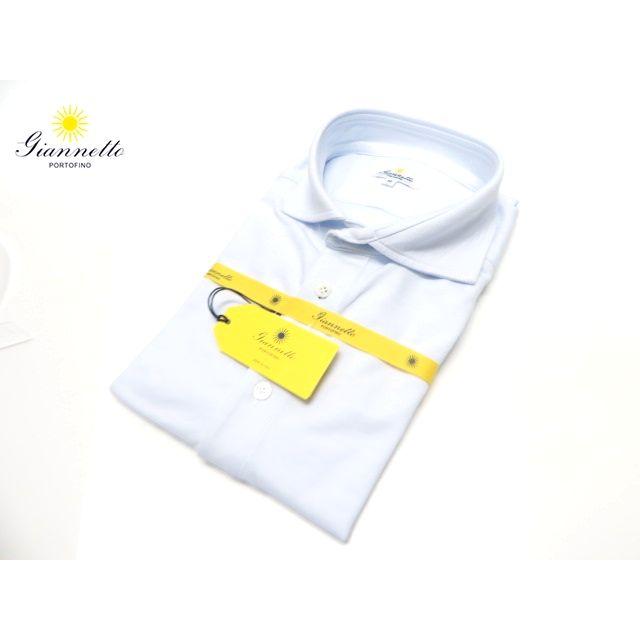 Giannetto ジャンネット ポロシャツ L ジャンネット ポロシャツ メンズ コットンストレッチ 鹿の子