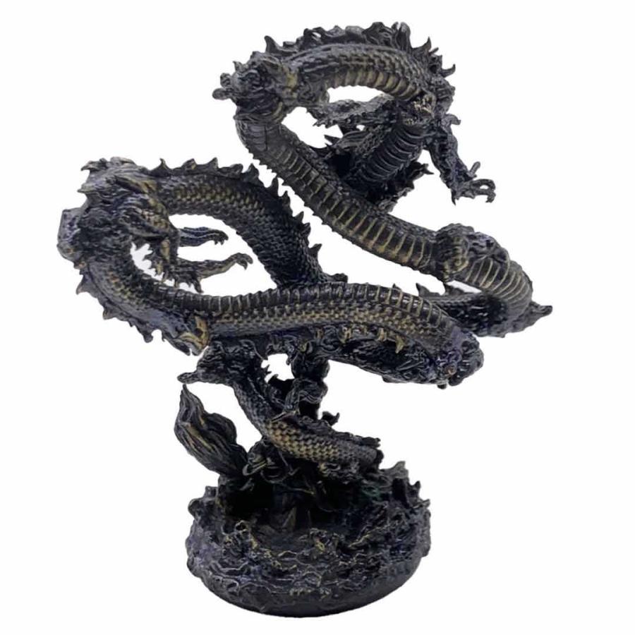 【予約商品】風水 龍 ブラックドラゴン 浮遊龍 金属 10cm 置物 竜 玄関 風水グッズ ドラゴン 開運祈願 金運祈願 風水龍 アイテム 龍神 開運 金運 財産運 出世運｜east-st｜04