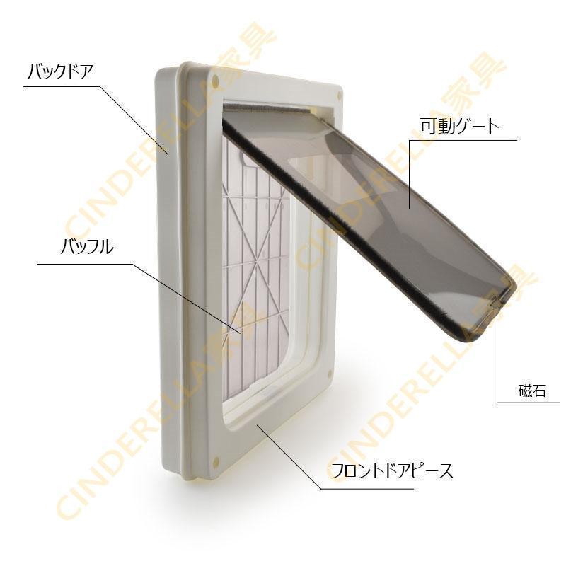 ペットドア 引き戸 取り付け 犬 小型犬 中型犬 大型犬 磁石 耐用 後付け 引き戸用 開閉ロック機能付き ペット出入り口 自動に閉める｜east-st｜08
