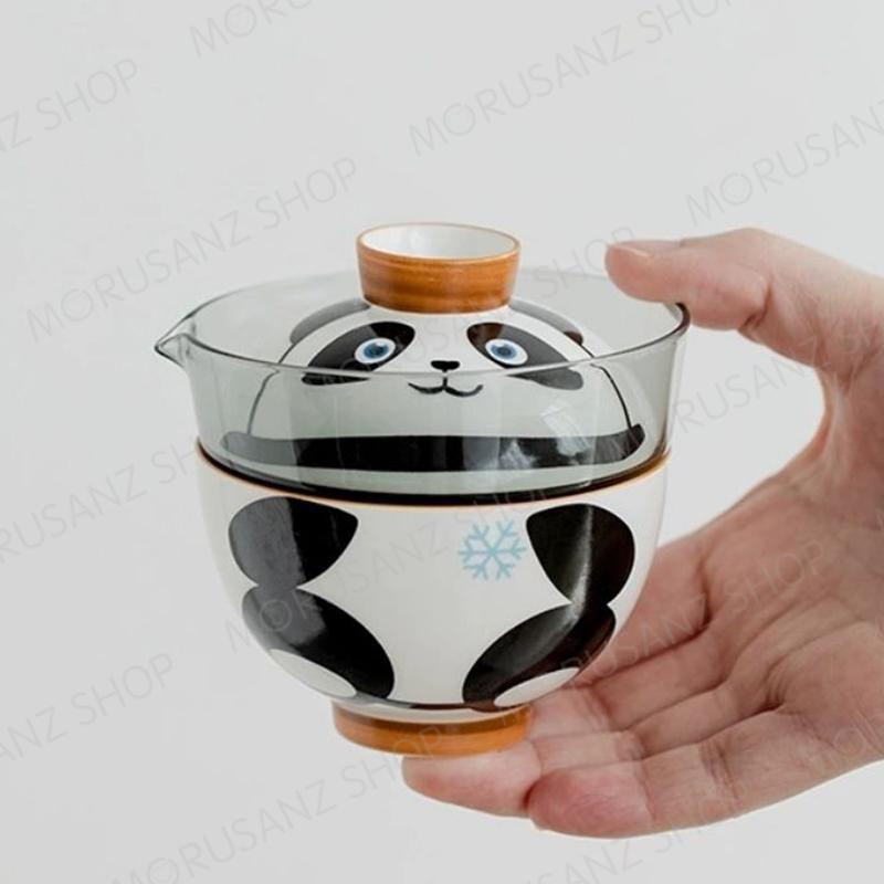 茶器セット カンフーティーセット ティーセット 茶壺 茶道具 お茶 陶芸 かわいいパンダ プレゼント 家用 招待 茶道 携帯用バッグ 旅行 パンダ 湯飲み｜east-st｜09