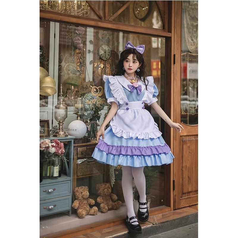 メイド服 レディース 半袖 蝶結び 衣装 フルセット 8点セット 仮装 衣装 コスチューム 可愛い セクシー 大人 ハロウィンコスプレ コスプレ衣装 パーティー｜east-st｜14