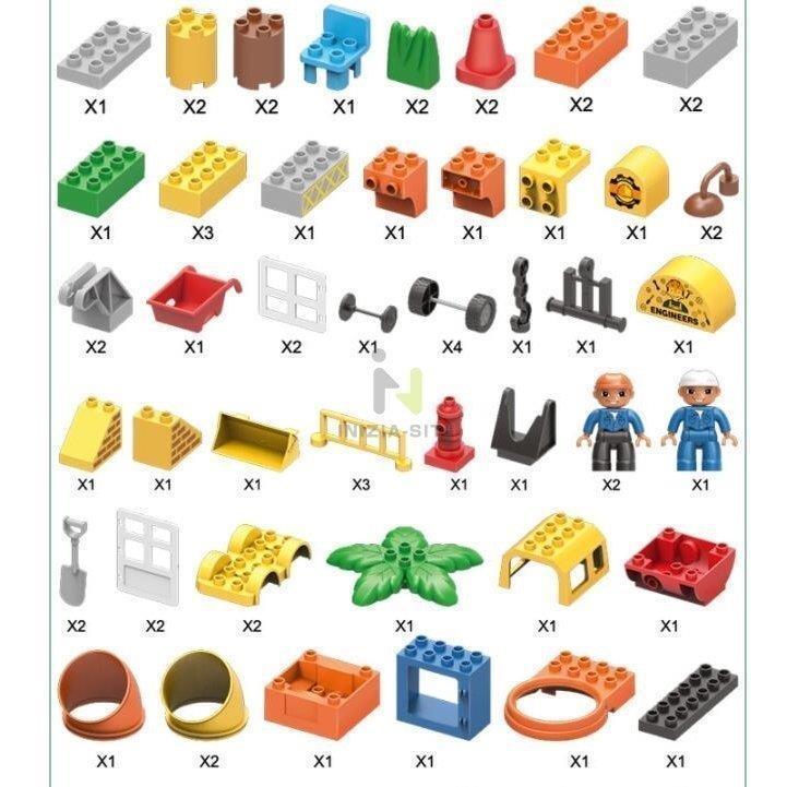 ブロック おもちゃ こども レゴ積み木交換品 デュプロ交換 都市建設 ショベルカー ブルドーザー カラフルシティ 子供 知育玩具 誕生日 クリスマスプレゼント｜east-st｜03