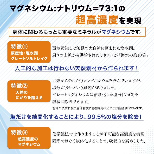 グレートマグネシウム 50ml 3本セット サプリメント サプリ 超高濃度