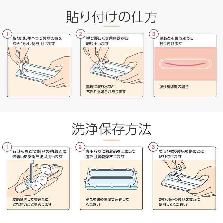 レディケア16 国内正規品 帝王切開 傷 テープ 傷跡 傷あと 手術跡 ケア シリコーンシート 産後 衛生用品 ギネマム｜east-toraya｜03