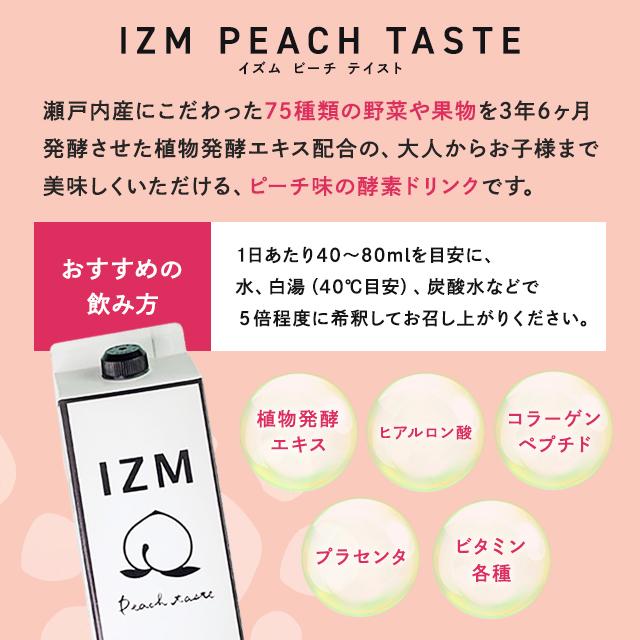 IZM 酵素ドリンク ピーチテイスト 1000ml 3本セット peach taste IZM 酵素ドリンク ピーチテイスト 1000ml 3本セット peach taste