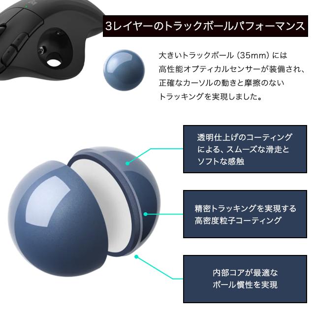 ロジクール ERGO  M575S ワイヤレスマウス トラックボール 無線 Logicool Bluetooth｜east-toraya｜04