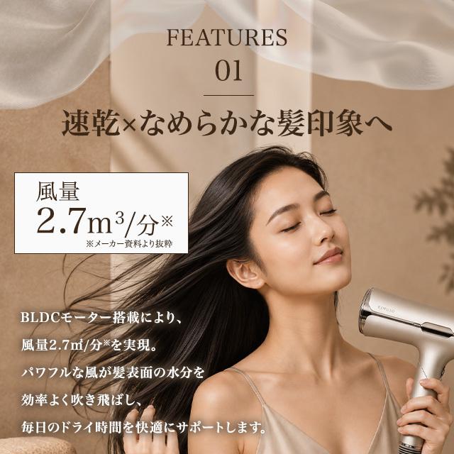 KINUJO（絹女） KINUJO Silk Premium Dryer アーバンブラウン HR001-BR