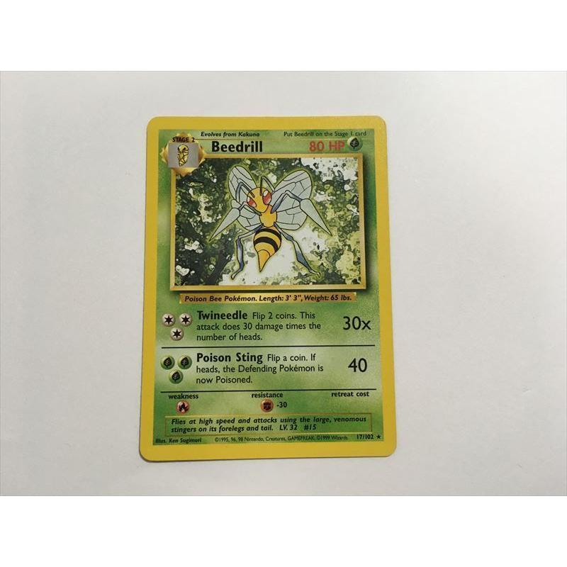 U34【ポケモン カード】 英語版 海外 Beedrill スピアー 17/102 旧裏面