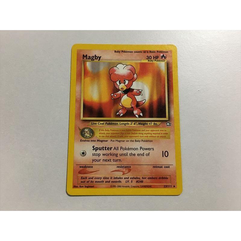 U16【ポケモン カード】 英語版 海外 Magby ブビィ 23/111 旧裏面 : E