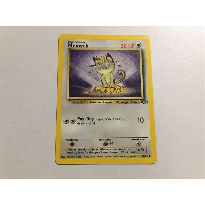 U181【ポケモン カード】 英語版 海外 Meowth ニャース 56/64 旧 U181【ポケモン カード】 英語版 海外 Meowth ニャース 56/64 旧