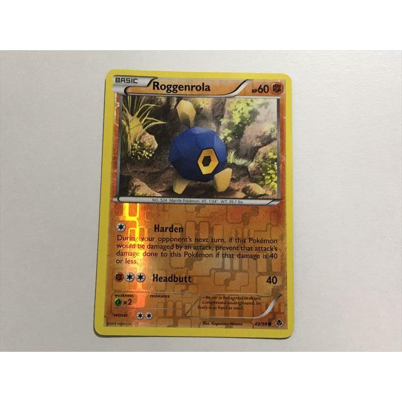 U304 ポケモン カード 英語版 Roggenrola ダンゴロ 49 98 キラ 折れじわあり E Asta イーストア 通販 Yahoo ショッピング