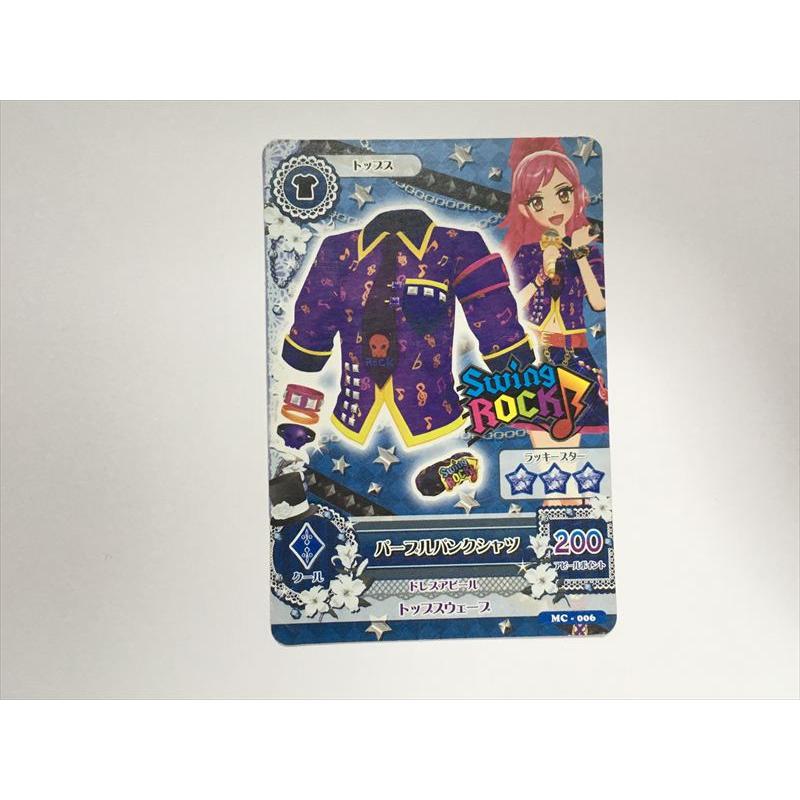 b131【アイカツ カード】 パープルパンクシャツ MC-006 トップス 1枚