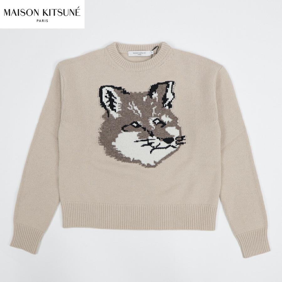 maison kitsune メゾンキツネニットユニセックスベージュ