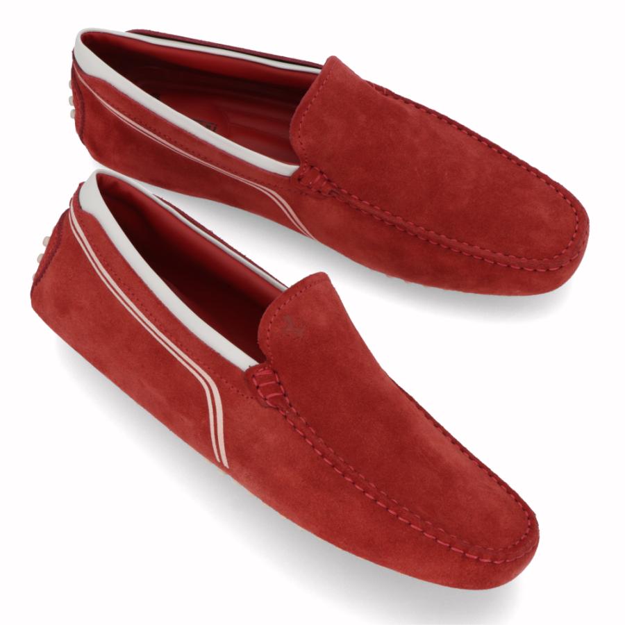 トッズ TODS シューズ レザーシューズ メンズ レッド スエード 