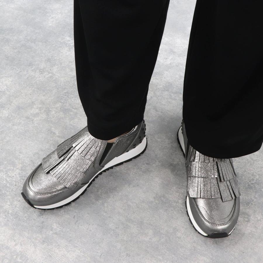 トッズスニーカースリッポンシルバー36 美品✨TOD'S
