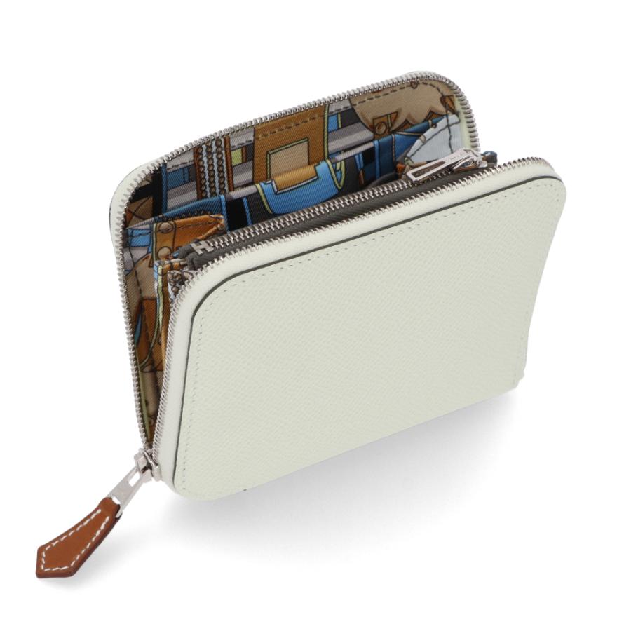エルメス HERMES 二つ折り財布 シルクインコンパクト ヴェールフィズ 