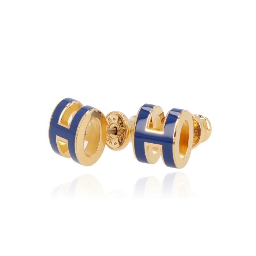 エルメス HERMES ピアス・イヤリング POP Hミニ ピアス ブルー 